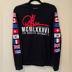 ❣️2/$25❣️ Young & RECKLESS LA men’s black graphic long sleeve T-shirt | S